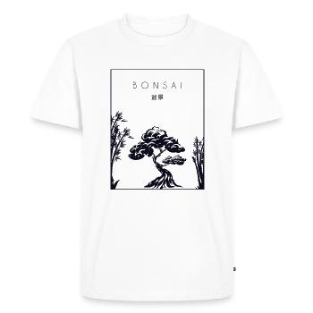 Bonsai Chinese Hanzi Penjing Indoor Bonsai - Men's Premium Organic T-Shirt - white - Front - Nico (187cm)
