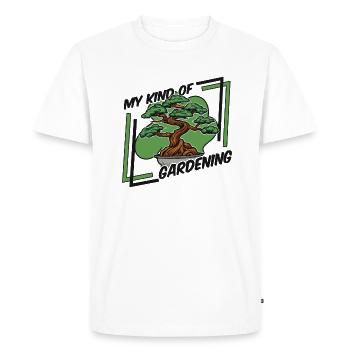 My Kind Of Gardening Bonsai Pots Penjing - Men's Premium Organic T-Shirt - white - Front - Nico (187cm)