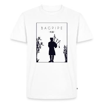 Cornemuse Chinoise Hanzi Sarbacane Great Highland - T-shirt Premium bio Homme - blanc - Devant - Nico (187cm)