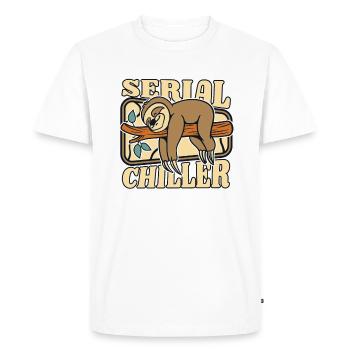 Refroidisseur en série Folivora Pilosa à gorge brune - T-shirt Premium bio Homme - blanc - Devant - Nico (187cm)