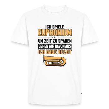 Euphoniumspieler hat immer Recht Euphonist Player - Men's Premium Organic T-Shirt - white - Front - Nico (187cm)