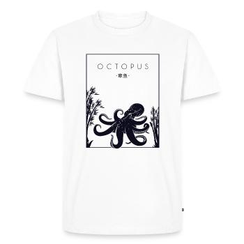 Octopus Chinese Hanzi Cephalopoda Octopodes - Men's Premium Organic T-Shirt - white - Front - Nico (187cm)