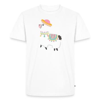 Alpaga Lama Idée de cadeau - T-shirt Premium bio Homme - blanc - Devant - Nico (187cm)