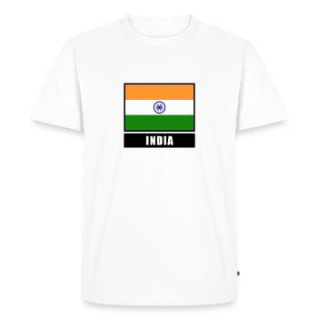 India Indian flag flag - Men's Premium Organic T-Shirt - white - Front - Nico (187cm)
