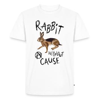 Lapin sans cause - T-shirt Premium bio Homme - blanc - Devant - Nico (187cm)
