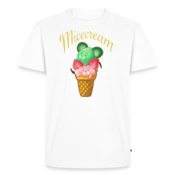 Crème glacée comme crème de souris avec des souris - T-shirt Premium bio Homme - blanc - Devant - Nico (187cm)
