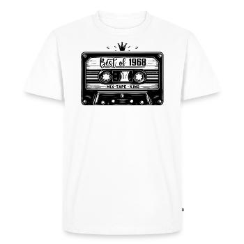Cassette 1968 Vintage 1968 Millésime 1968 Cadeaux - T-shirt Premium bio Homme - blanc - Devant - Nico (187cm)