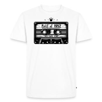 Cassette 1952 Vintage 1952 Millésime 1952 Cadeaux - T-shirt Premium bio Homme - blanc - Devant - Nico (187cm)