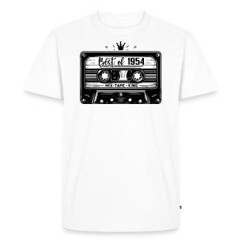 Cassette 1954 Vintage 1954 Vintage 1954 Gifts - Men's Premium Organic T-Shirt - white - Front - Nico (187cm)