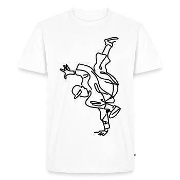 Breakdance Boy Drawing - Men's Premium Organic T-Shirt - white - Front - Nico (187cm)