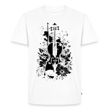 Style de dessin animé de violon - T-shirt Premium bio Homme - blanc - Devant - Nico (187cm)