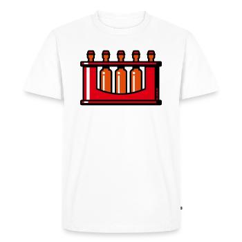 XRote Crate - Men's Premium Organic T-Shirt - white - Front - Nico (187cm)