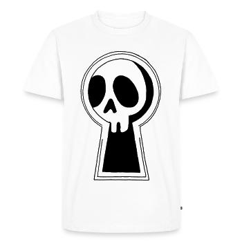 The Black Death is watching us - Men's Premium Organic T-Shirt - white - Front - Nico (187cm)