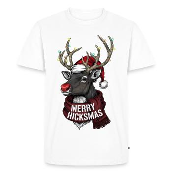 Renne de Noël Rudolph - Renne de Noël - T-shirt Premium bio Homme - blanc - Devant - Nico (187cm)