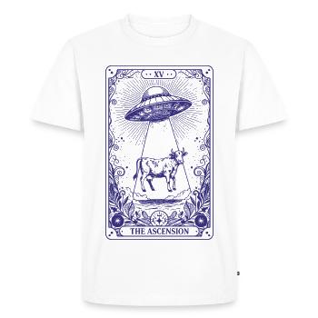Spiritualité Géométrie sacrée L’Ascension - T-shirt Premium bio Homme - blanc - Devant - Nico (187cm)