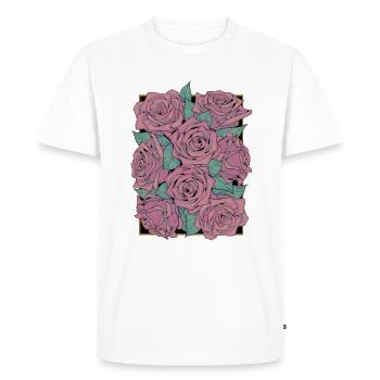 Roses - T-shirt Premium bio Homme - blanc - Devant - Nico (187cm)