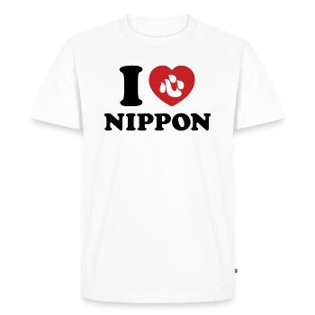 I HEART [LOVE] NIPPON - Men's Premium Organic T-Shirt - white - Front - Nico (187cm)