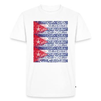 Cuba Drapeau cubain - T-shirt Premium bio Homme - blanc - Devant - Nico (187cm)