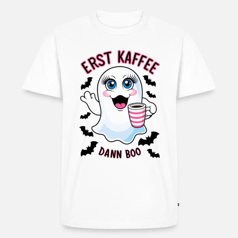 Süßer Geist mit Kaffee - Männer Premium Bio T-Shirt - Weiß