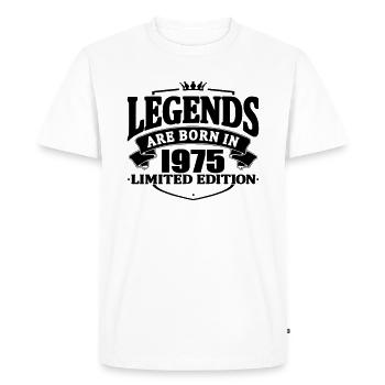 legends are born in 1975 - Men's Premium Organic T-Shirt - white - Front - Nico (187cm)
