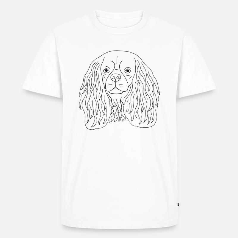 Cavalier King Charles Spaniel - Männer Premium Bio T-Shirt - Weiß