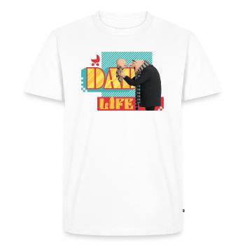 Minions Dad Life Gru Et Gru Junior - T-shirt Premium bio Homme - blanc - Devant - Nico (187cm)