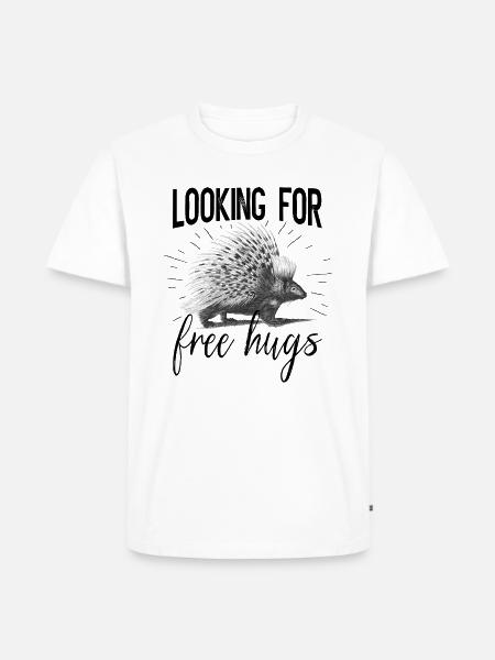 Stachelschwein - Männer Premium Bio T-Shirt - Weiß