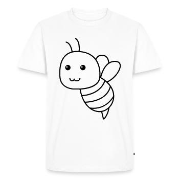 Abeille Bande dessinée Animal - T-shirt Premium bio Homme - blanc - Devant - Nico (187cm)