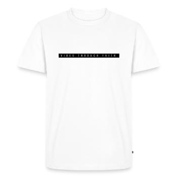 Positive Mood Through Faith Design - Men's Premium Organic T-Shirt - white - Front - Nico (187cm)