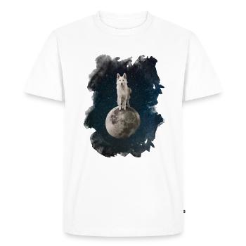 Loup mystique - T-shirt Premium bio Homme - blanc - Devant - Nico (187cm)