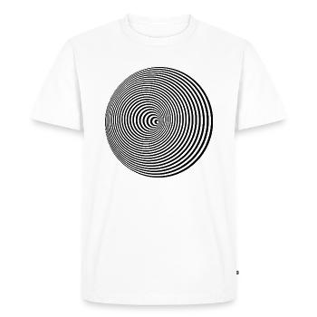 Circle illusion gift idea gift - Men's Premium Organic T-Shirt - white - Front - Nico (187cm)