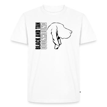 BLACK AND TAN COONHOUND Profil Chiens Wilsigns - T-shirt Premium bio Homme - blanc - Devant - Nico (187cm)