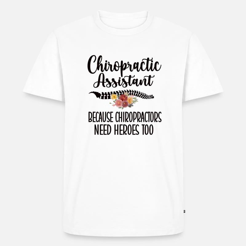 Chiropraktischer Assistent Chiropraktik-Assistent - Männer Premium Bio T-Shirt - Weiß