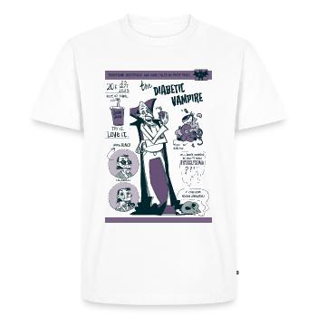 DER DIABETISCHE VAMPIR NR.1 - Männer Premium Bio T-Shirt - Weiß - Vorne - Nico (187cm)