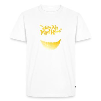 Mad Cheshire cat - Men's Premium Organic T-Shirt - white - Front - Nico (187cm)