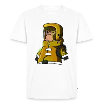 Monkeysta - Men's Premium Organic T-Shirt - white - Front - Nico (187cm)