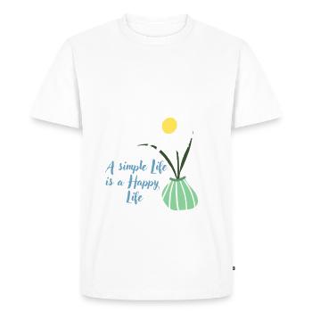pâquerette - T-shirt Premium bio Homme - blanc - Devant - Nico (187cm)