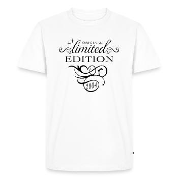 Edition Limitée 2004 - Cadeau d’Anniversaire Femme - T-shirt Premium bio Homme - blanc - Devant - Nico (187cm)