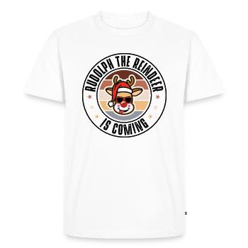 Rudolph - T-shirt Premium bio Homme - blanc - Devant - Nico (187cm)