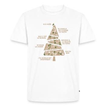 CHRISTMAS TREE GRAPHIC DECORATION - Men's Premium Organic T-Shirt - white - Front - Nico (187cm)