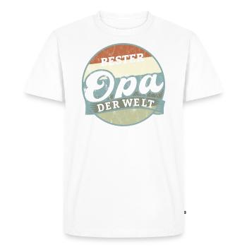 Meilleur grand-père au monde Retro Vintage Design Gift - T-shirt Premium bio Homme - blanc - Devant - Nico (187cm)