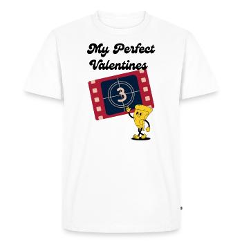 Drôle de Saint-Valentin - Détendez-vous le jour de la Saint-Valentin - T-shirt Premium bio Homme - blanc - Devant - Nico (187cm)