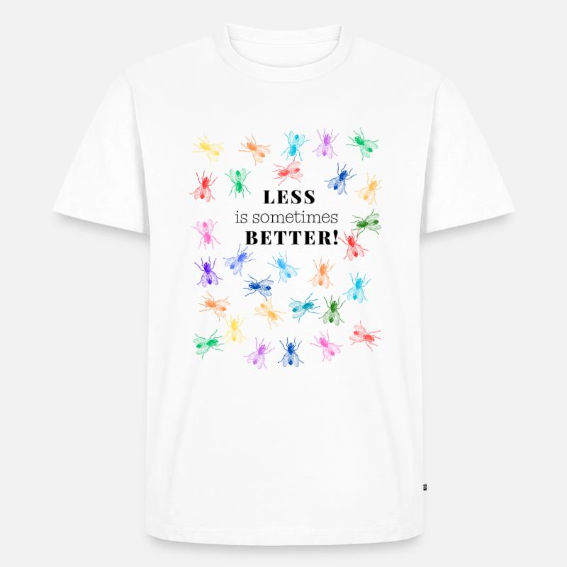 fly sometimes less is better - Männer Premium Bio T-Shirt - Weiß