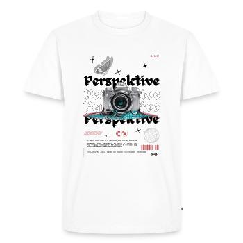 Perspective - Molten Camera - Men's Premium Organic T-Shirt - white - Front - Nico (187cm)