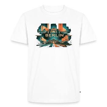 Berlin - T-shirt Premium bio Homme - blanc - Devant - Nico (187cm)
