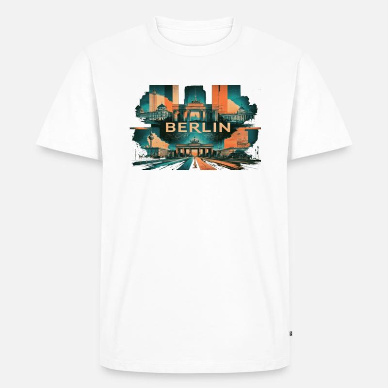 Berlin - Männer Premium Bio T-Shirt - Weiß