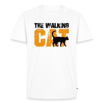 LE CHAT MARCHE - AMOUR DE CHAT - AMOUR DE CHAT - T-shirt Premium bio Homme - blanc - Devant - Nico (187cm)