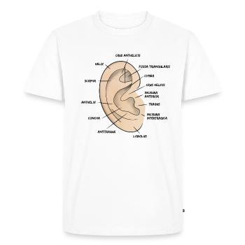 Anatomy of the Outer Ear Auricle - Men's Premium Organic T-Shirt - white - Front - Nico (187cm)