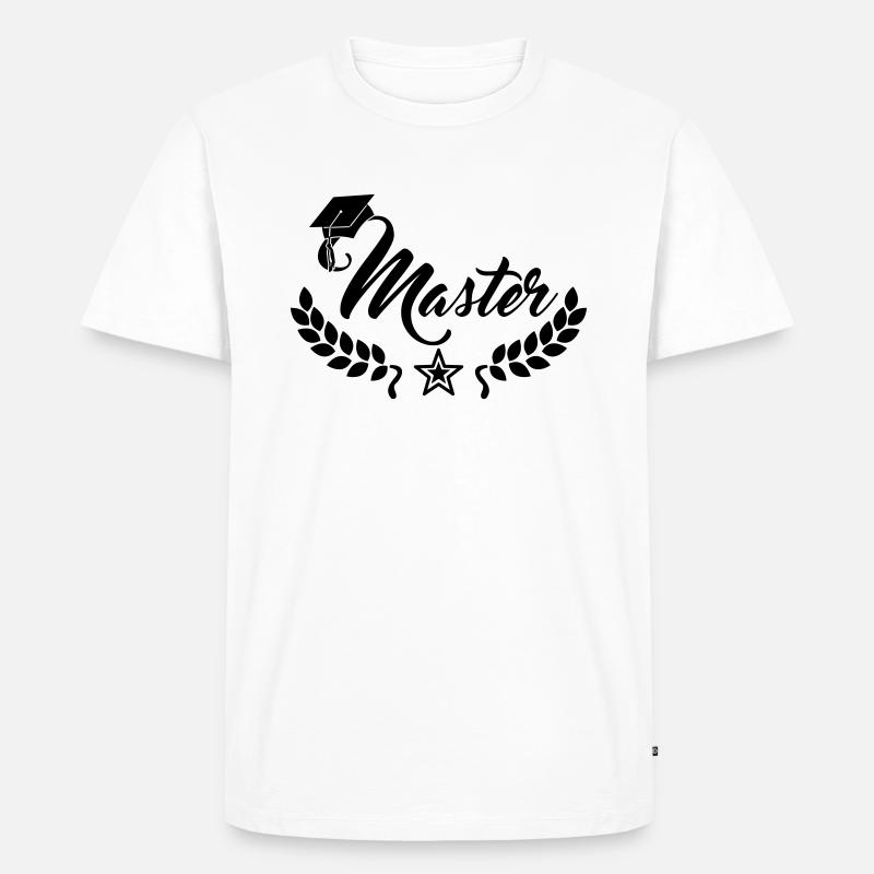 master abschluss - Männer Premium Bio T-Shirt - Weiß