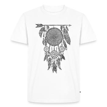 Attrape rêves indien - T-shirt Premium bio Homme - blanc - Devant - Nico (187cm)